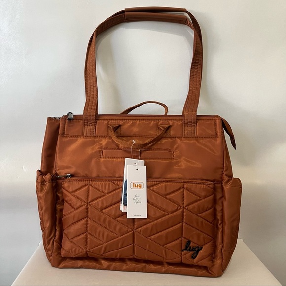 lug Handbags - Lug Soprano Copper Brown Shoulder Tote Travel Bag NWT